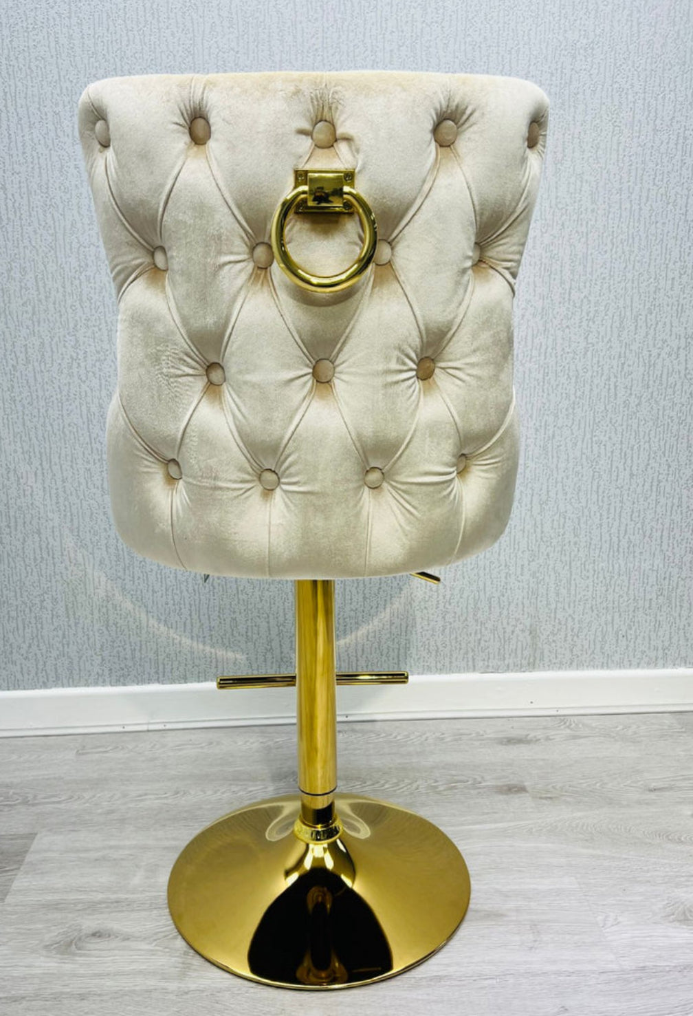 Victoria Bar Stool Black And Gold Match With Victoria Black And Gold Lion OR Ring Knocker Chairs