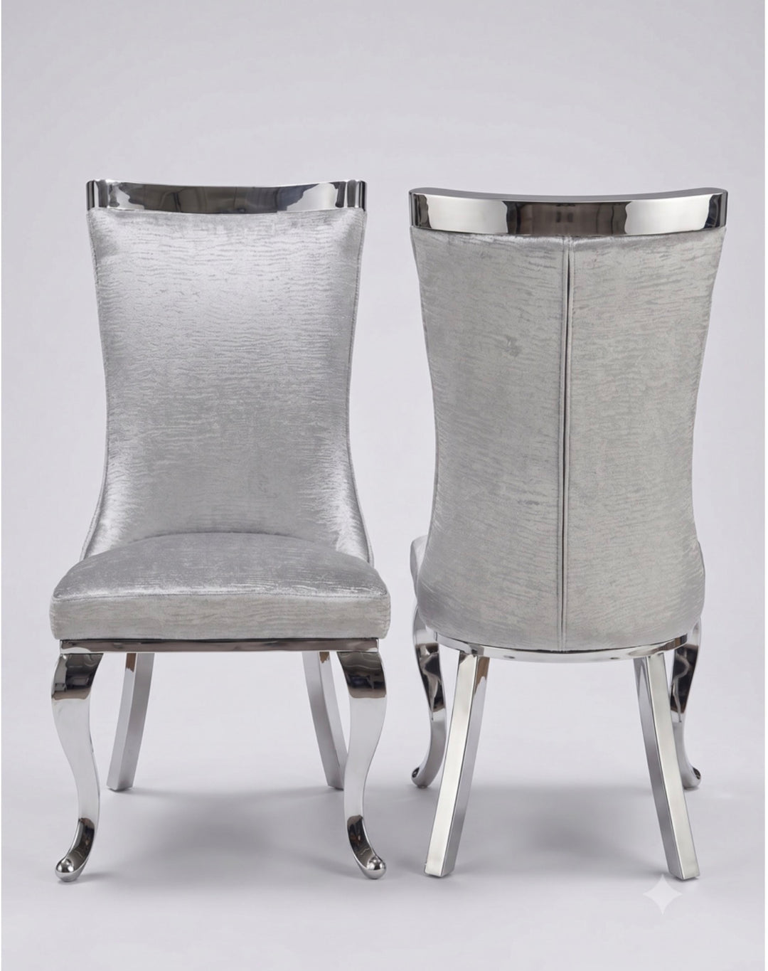 Roxby Silver Dining Chairs| Order 2-4-6-8-10