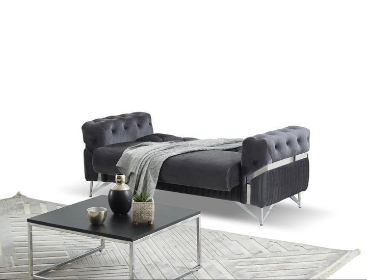 Marbela Dark Grey Turkish Sofa Bed Set – 3 Seater & 2 Seater – UK Living Room Furniture