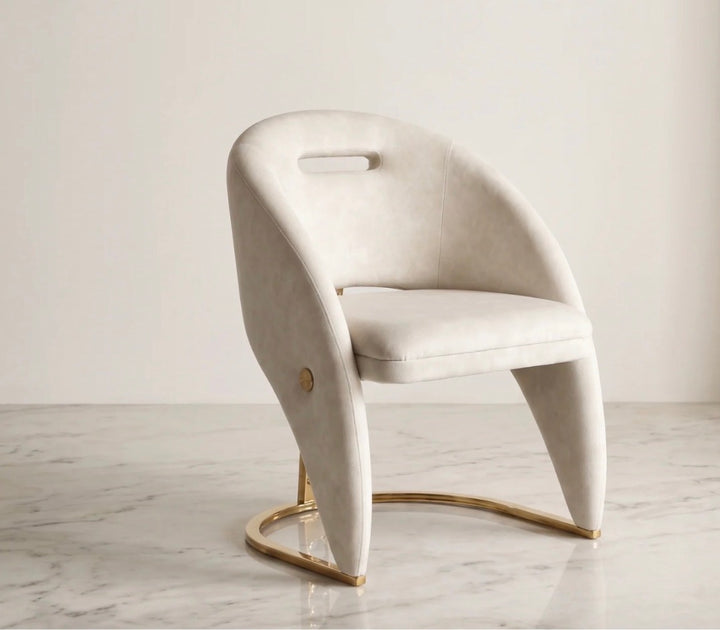 Crystal Dining Table 180cm with Rome Cream & Gold Dining Chairs | Luxury Dining Set UK