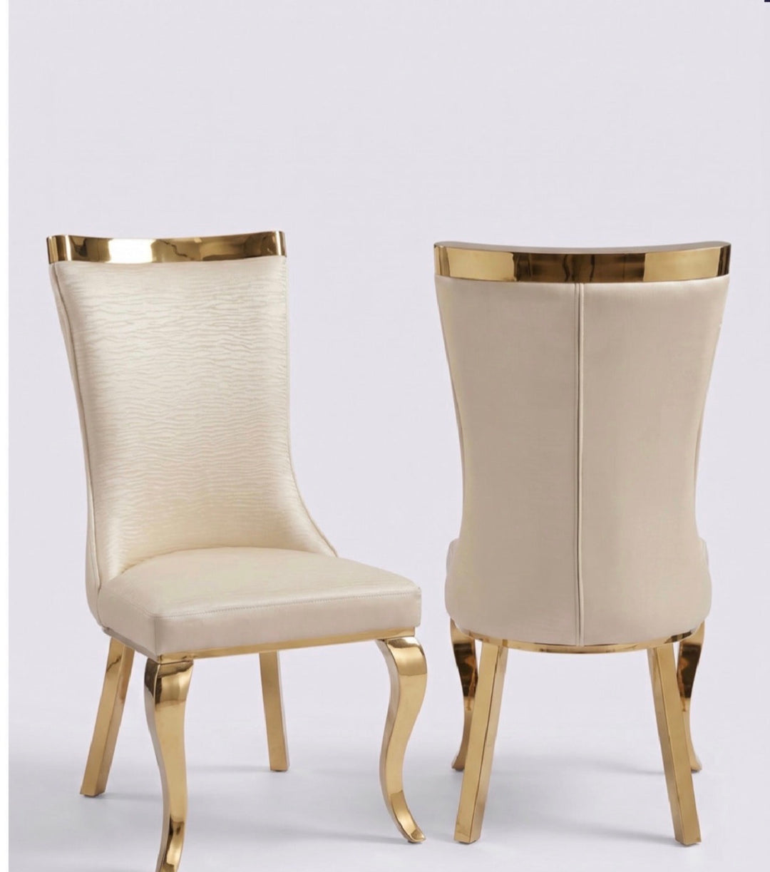 180cm Crystal Black & Gold Marble Dining Table with Pu Leather Roxby Black & Gold Chairs
