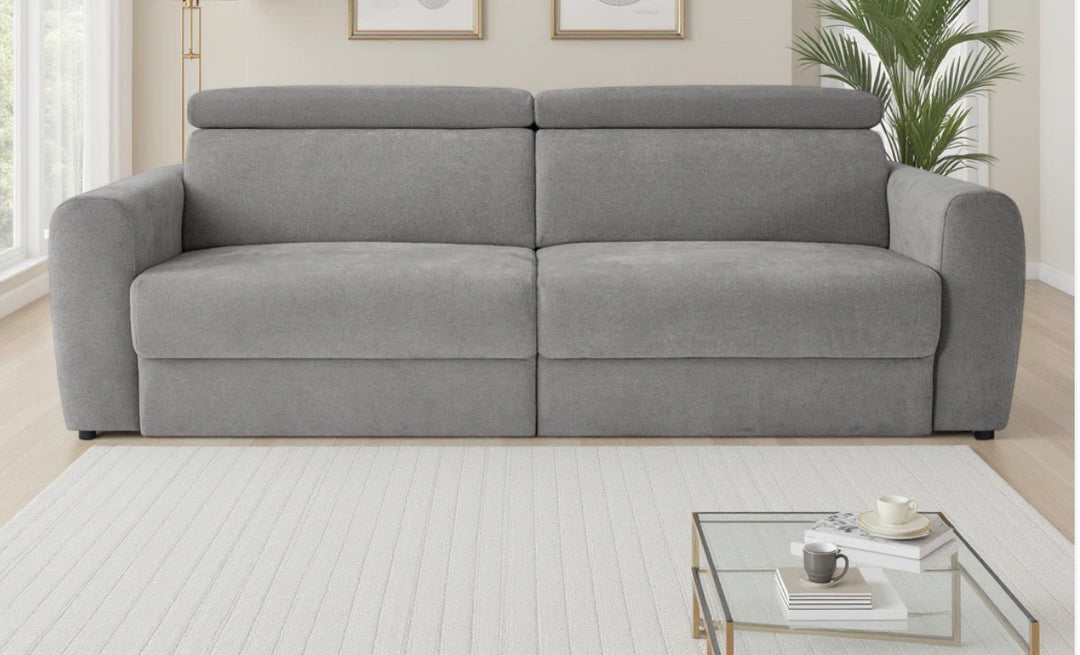 Dakot Electric Sofabed Grey 3 Seater | Power Reclining Sofa Bed | Modern Living Room Sofa