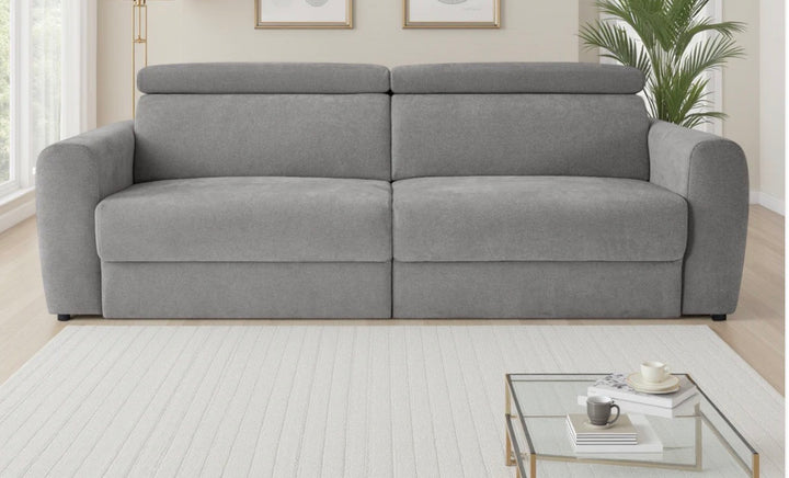 Dakot Electric Sofabed Grey 3 Seater | Power Reclining Sofa Bed | Modern Living Room Sofa