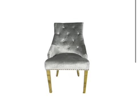 Roma Silver Gold Dining Chairs