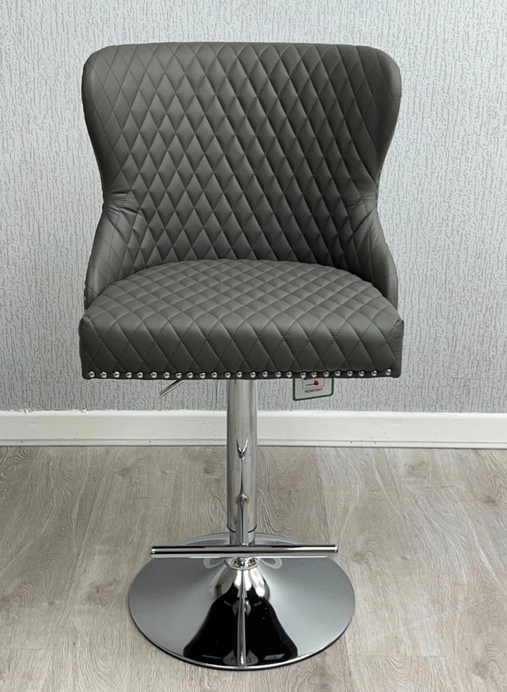 Valentino PU Leather Bar Stools – Modern Kitchen Breakfast Bar Seating