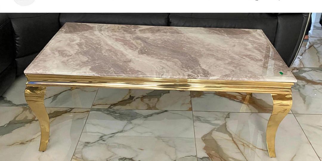 Beige Marble Coffee- Marble Coffee Table Beige - Beige and Gold marble Coffee table 