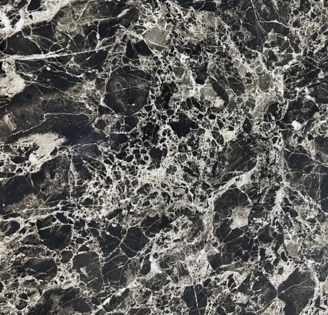 Close-up of a black and white marble pattern