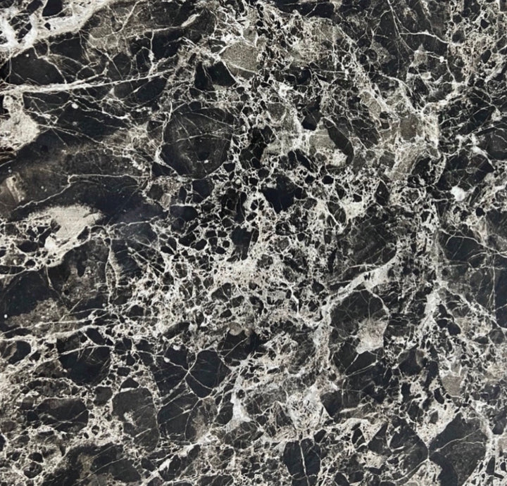 Close-up of a black and white marble pattern