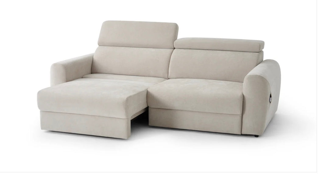 Dakot Electric Sofabed Beige 3 Seater | Power Reclining Sofa Bed | Modern Living Room Sofa