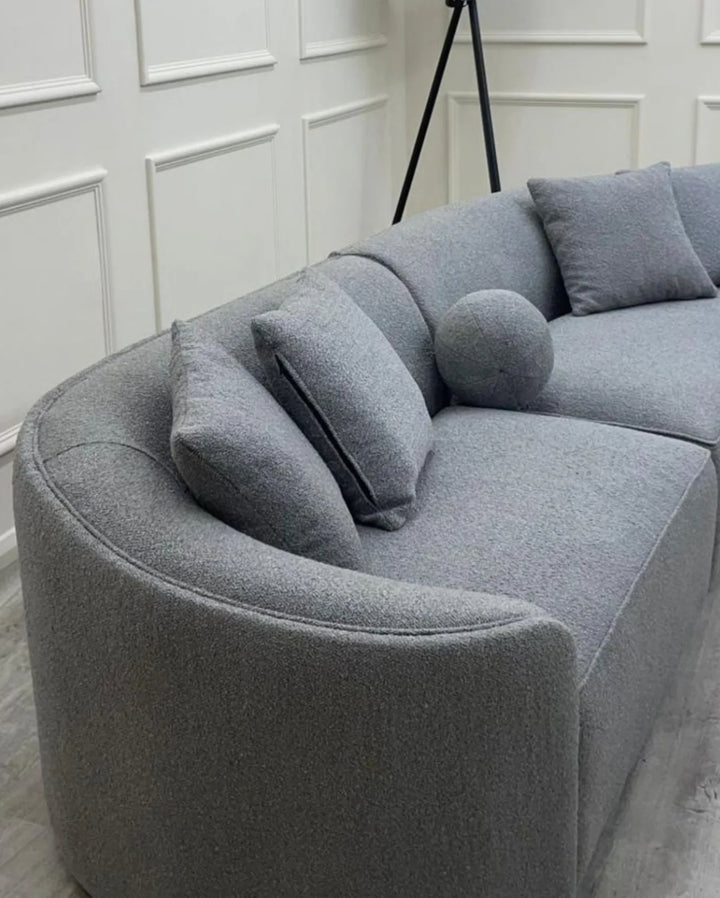 The Pebble Boucle Sofa Grey