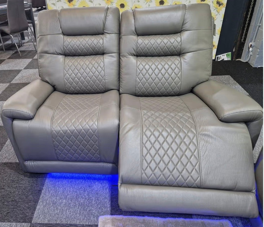 Electric Recliner Sofa 3+2 Seater Set with LED & USB Ports