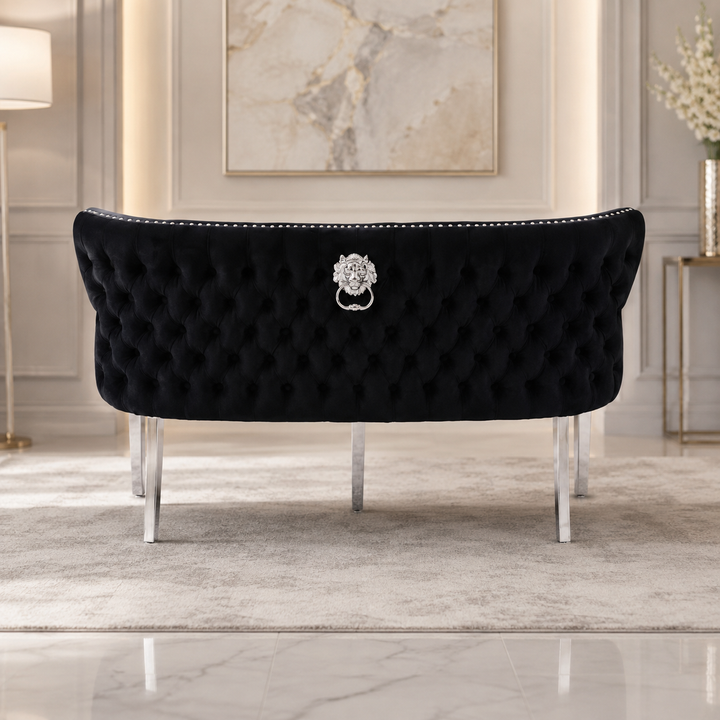 Valentino Black Bench Matching With Valentino & Majestic & Sofia Chairs