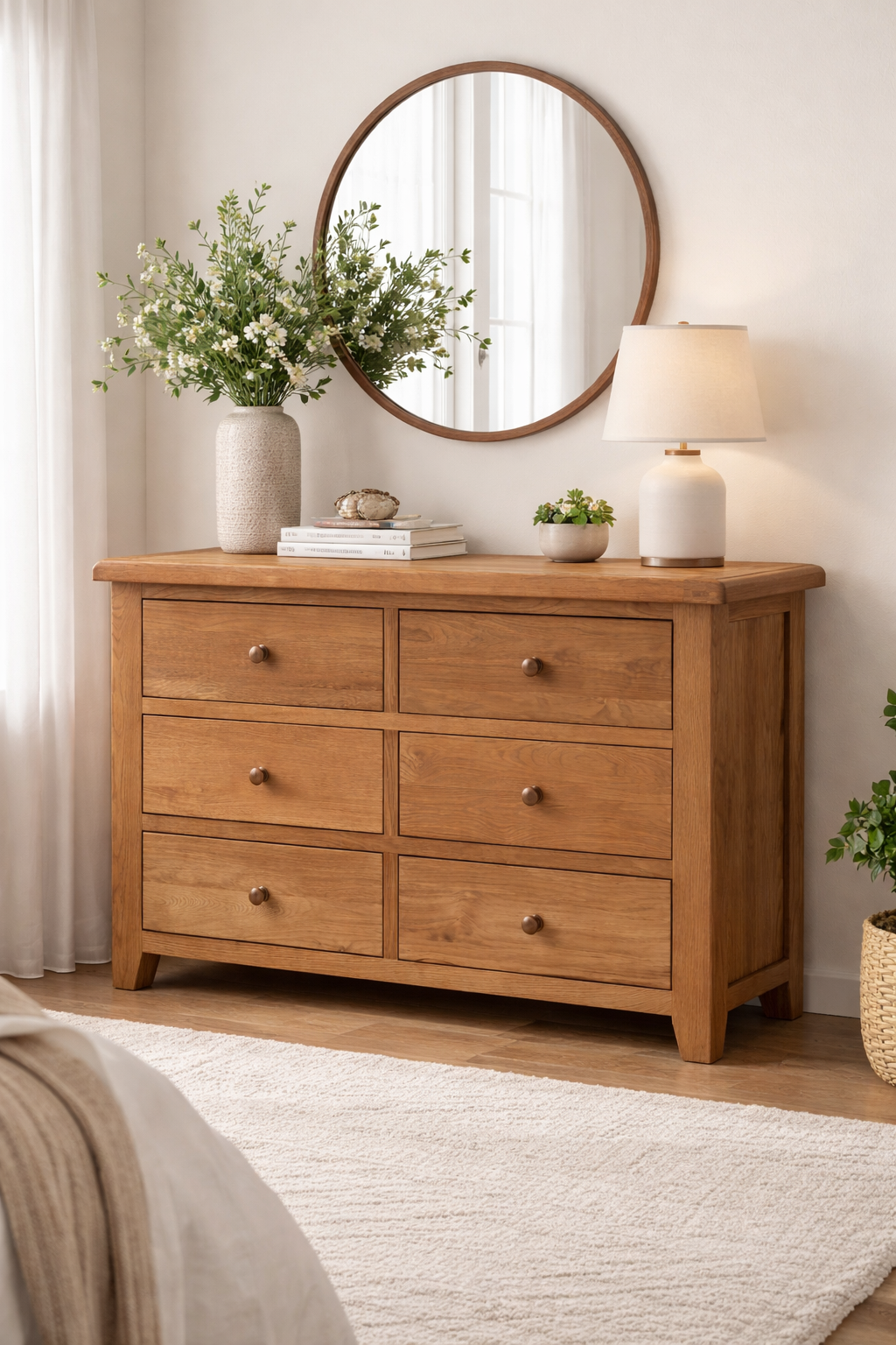 Torino 6 oak Drawer Chest