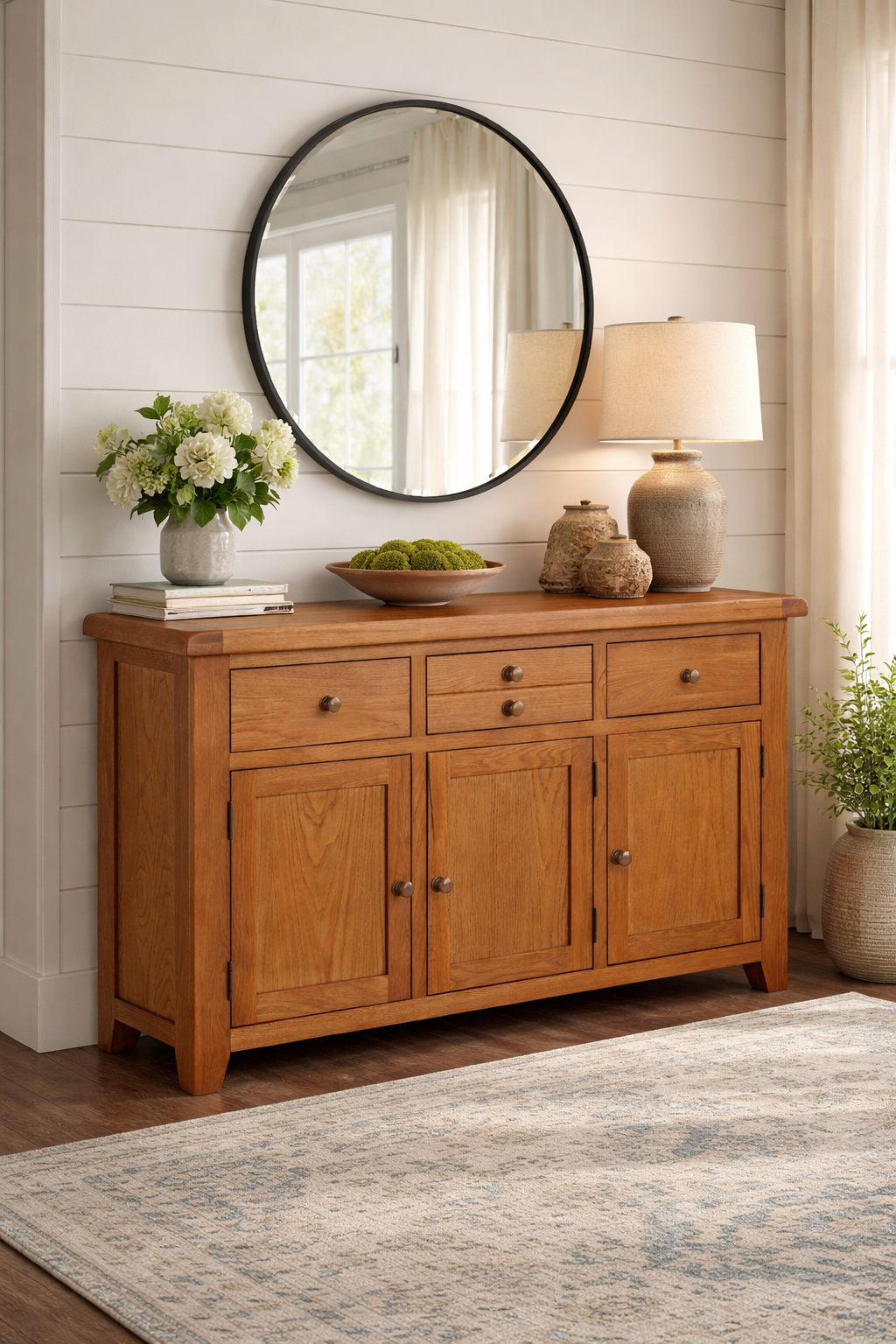 Torino Large oak Sideboard