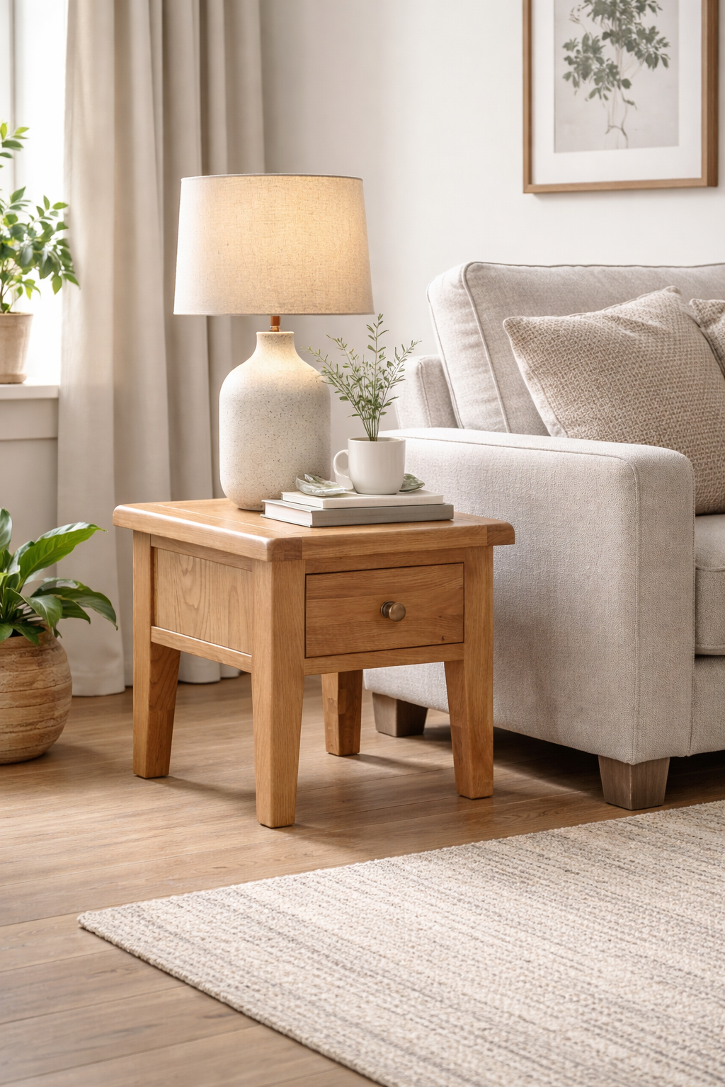 Torino oak Lamp Table