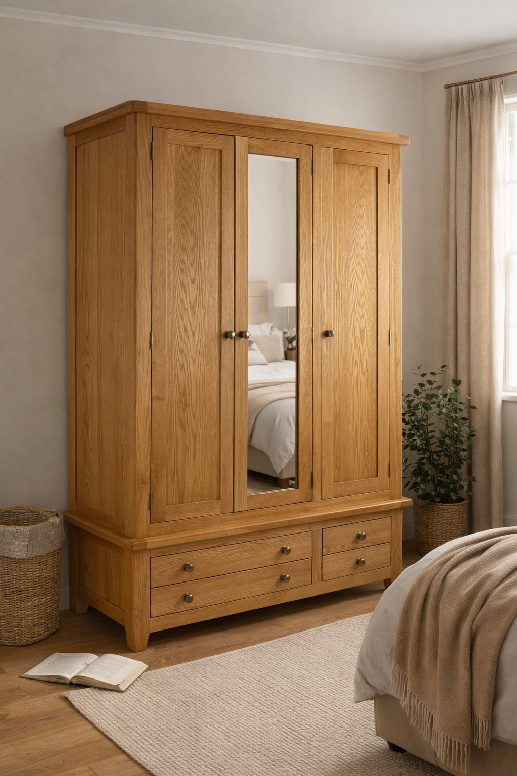 Torino Large oak Wardrobe