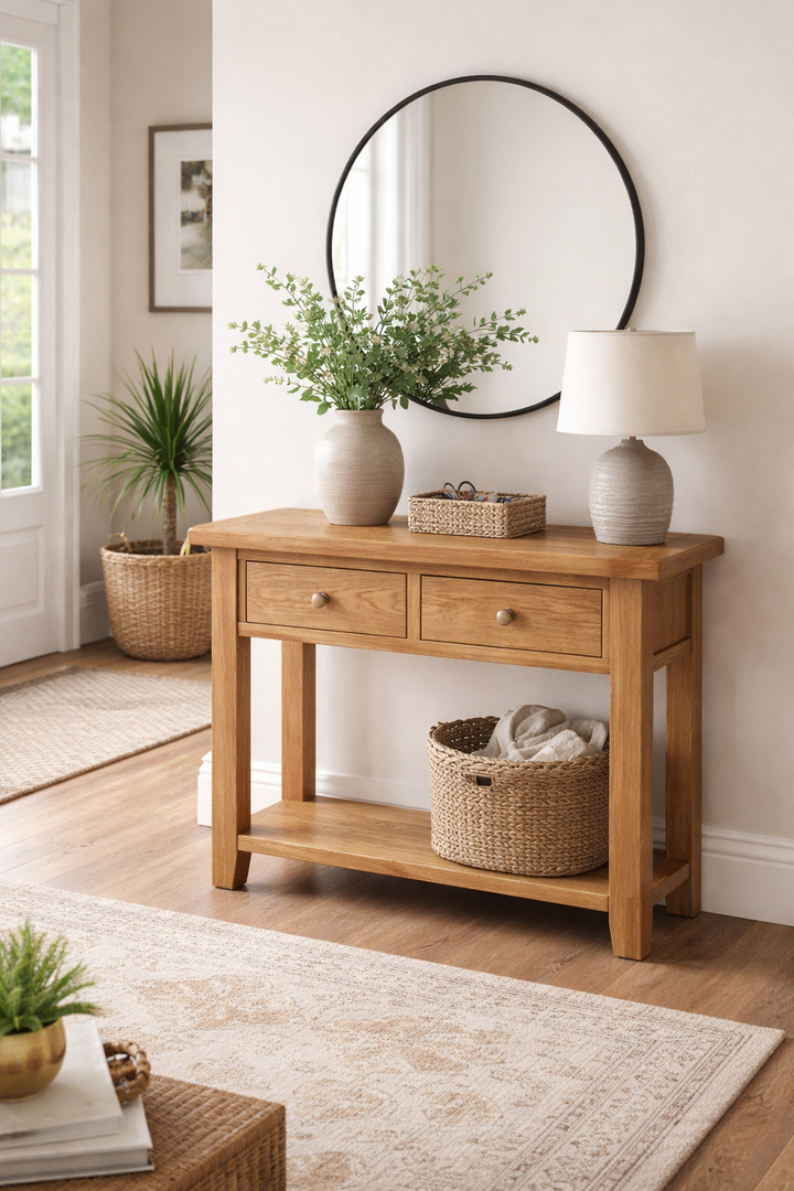 Torino oak Console Table