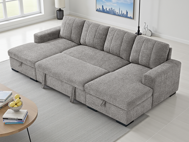 Como Sofabed Grey U Shape Corner
