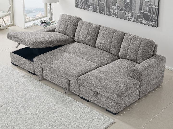 Como Sofabed Grey U Shape Corner