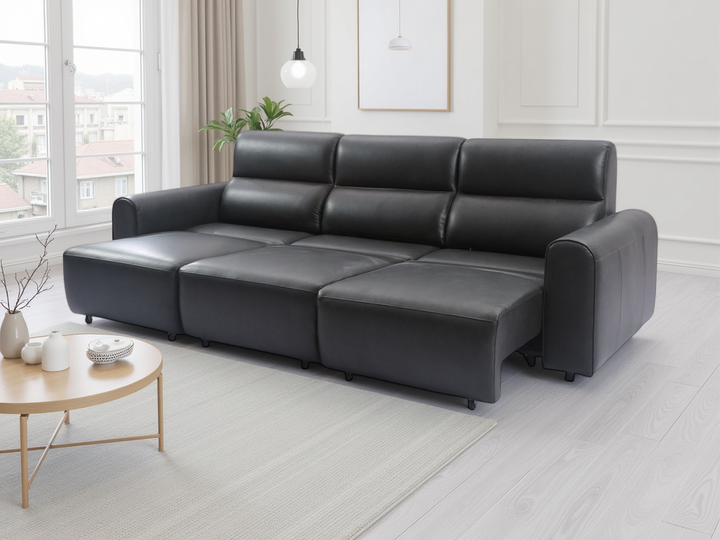 Conway Electric Sofa Black 3 Seater