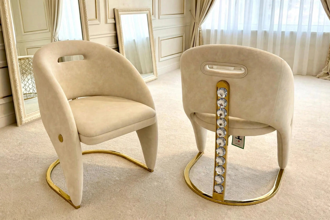 Cream and Gold Chairs 