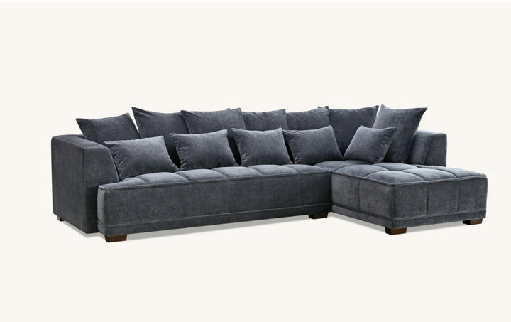 Gramercy Group in Steel Velvet Corner Sofa