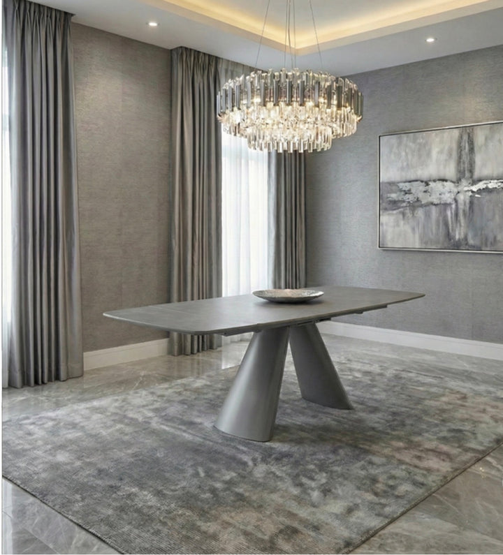 Gstaad Grey Extendable Stone Dining Table 160–240cm