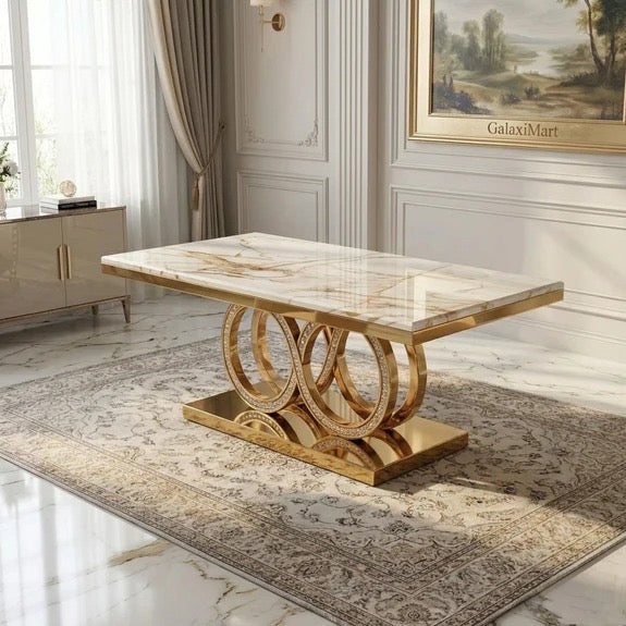 Crystal gold Dining Table 