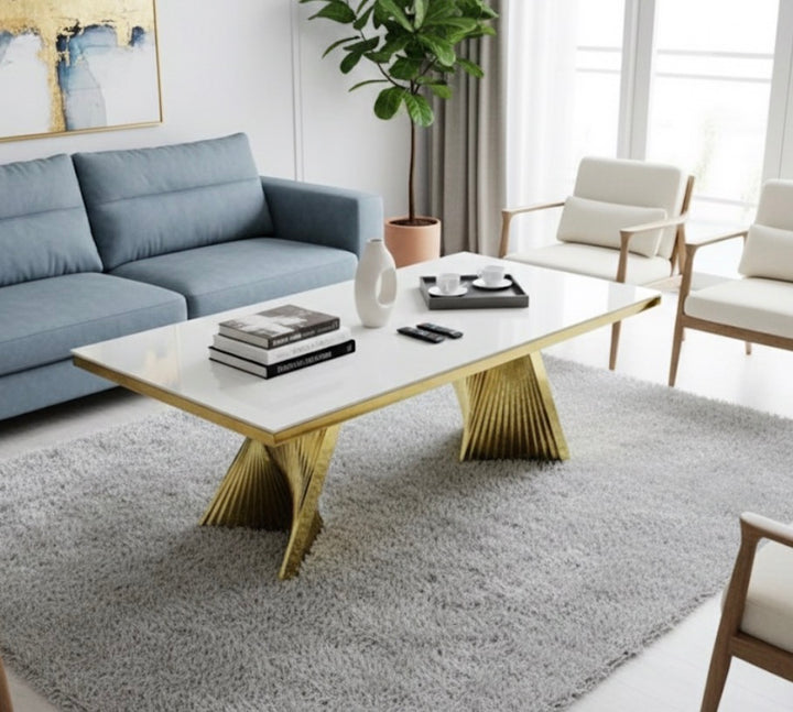 Rocco Black & Gold Marble Coffee Table