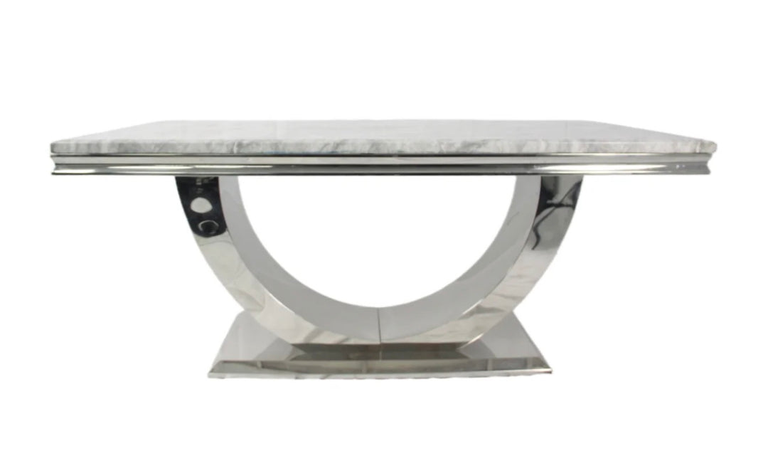 London  marble Dining Set with + Valentino Lion knocker chairs