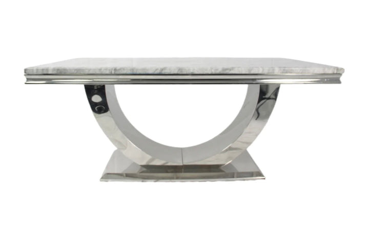 London  marble Dining Set with + Valentino Lion knocker chairs