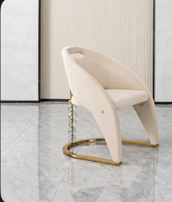 Rome Cream and Gold Dining Chairs