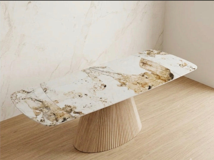 Marino Pandora 160-240cm Beige Extendable Dining Table for 6-10 Seats