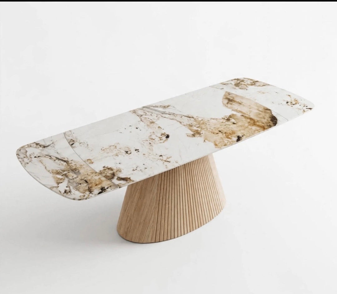 Marino Pandora 160-240cm Beige Extendable Dining Table for 6-10 Seats