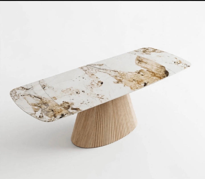 Marino Pandora 160-240cm Beige Extendable Dining Table for 6-10 Seats