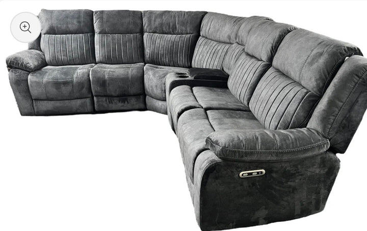 Milan Electric Recliner Grey Sofa