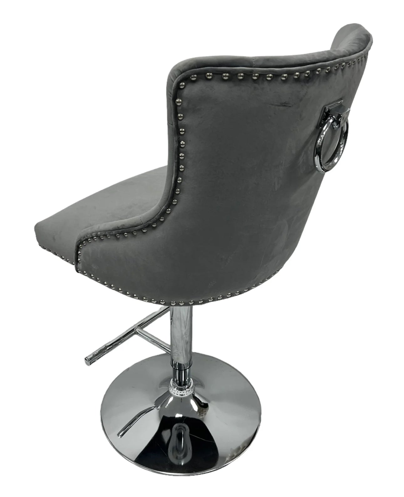 Valencia Bar Stool Ring Knocker Dark Grey – Eliteambientinteriors