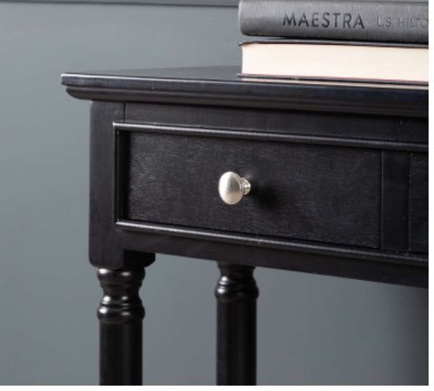 Delta Black 3 Drawer Console Table