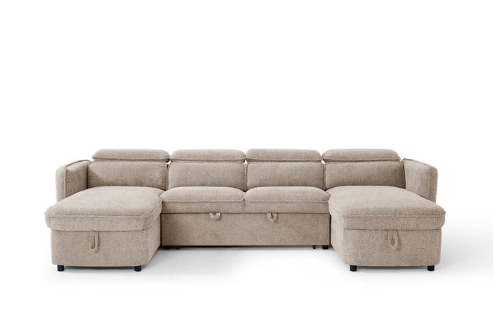 Capri Sofabed Beige U Shape Corner