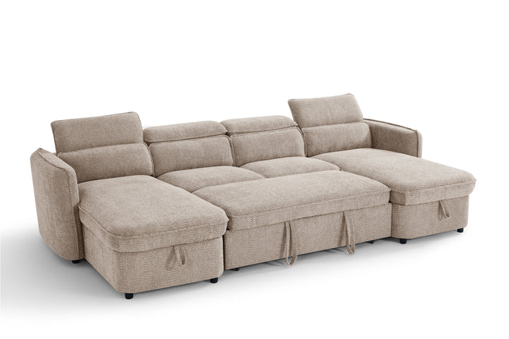 Capri Sofabed Beige U Shape Corner