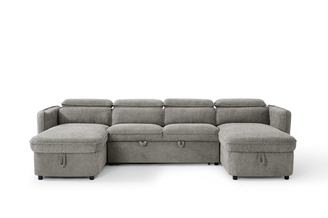 Capri Sofabed Grey U Shape Corner
