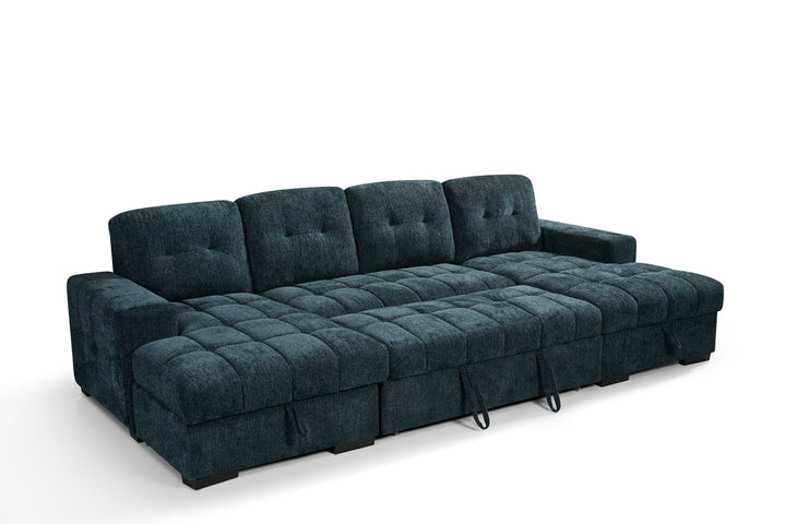 Palermo Sofabed Teal U Shape Corner
