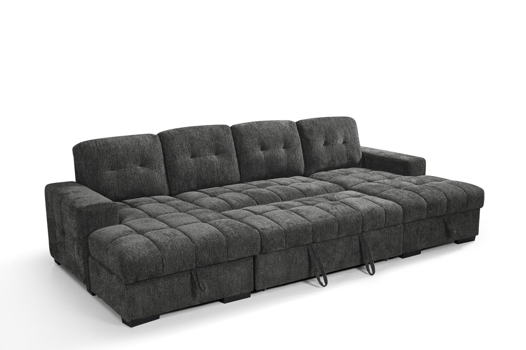 Palermo Sofabed Grey U Shape Corner
