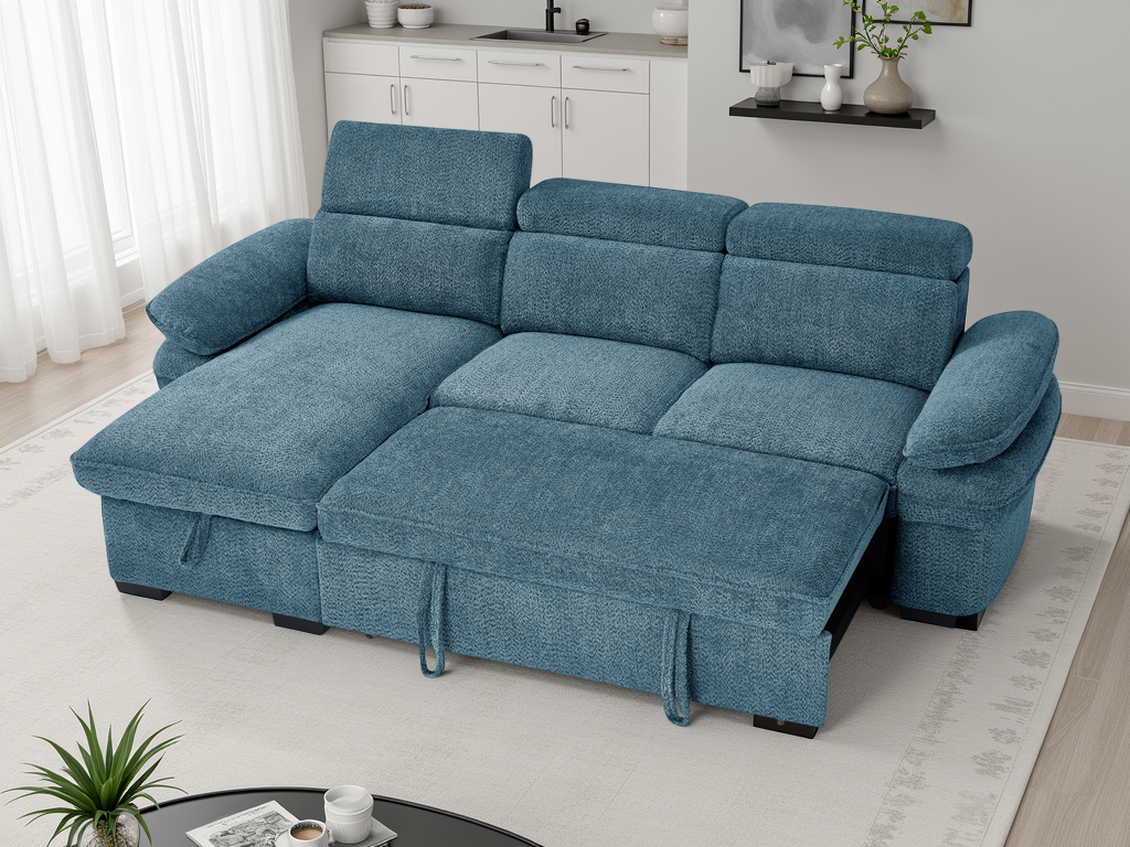 Hudson Sofabed Blue Universal Corner