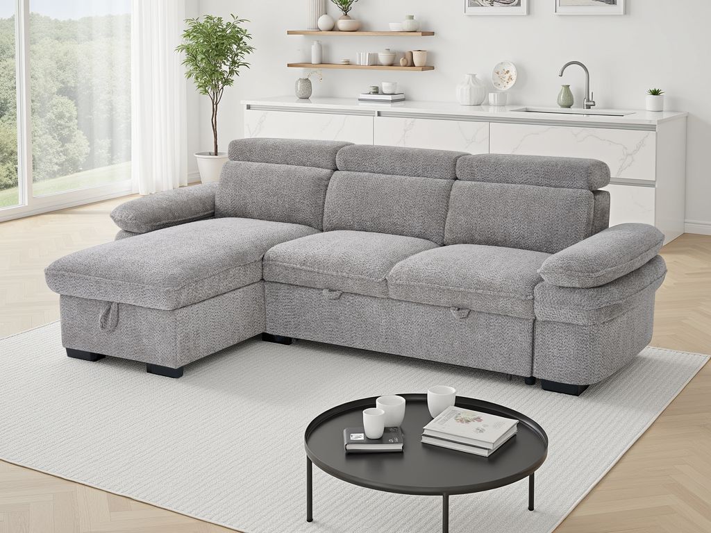Hudson Sofabed Grey Universal Corner