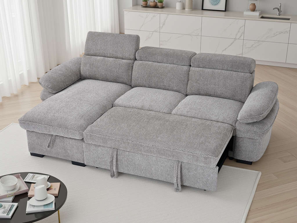 Hudson Sofabed Grey Universal Corner