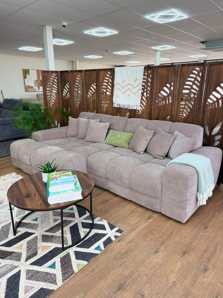 Jacob Sofa Latte Left Hand Facing Corner