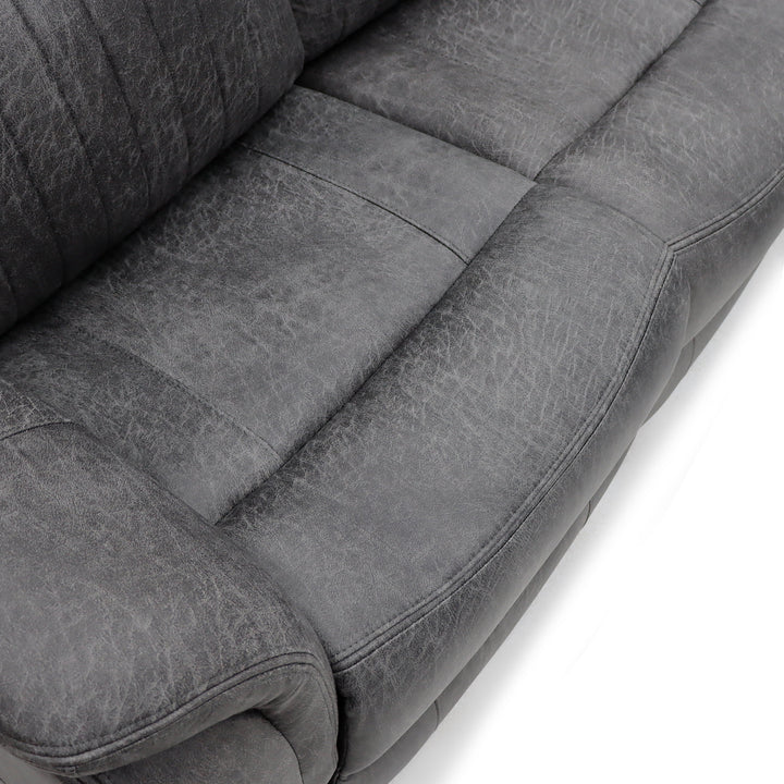 Leon Electric Recliner Sofa Grey 3 Seater