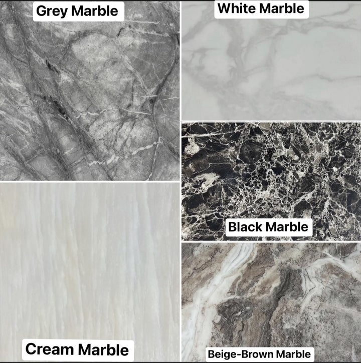 marble color list for marble dining table top
Grey Marble Table top 
White Marble Table Top 
Cream Marble Table Top 
Beige Marble Table top 
Black Marble Table Top 
Brown Marble Table Top 