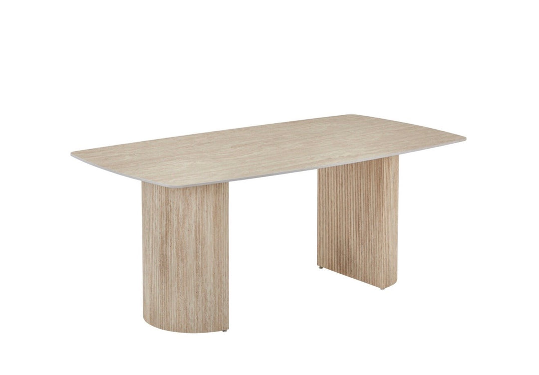 160cm Beige Ceramic Marble Table 